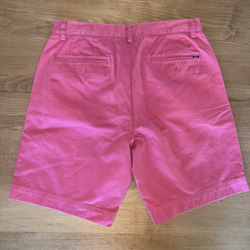 Polo Ralph Lauren Chino Shorts Salmon Men Size 32 9 inch Classic Fit - Picture 8 of 9